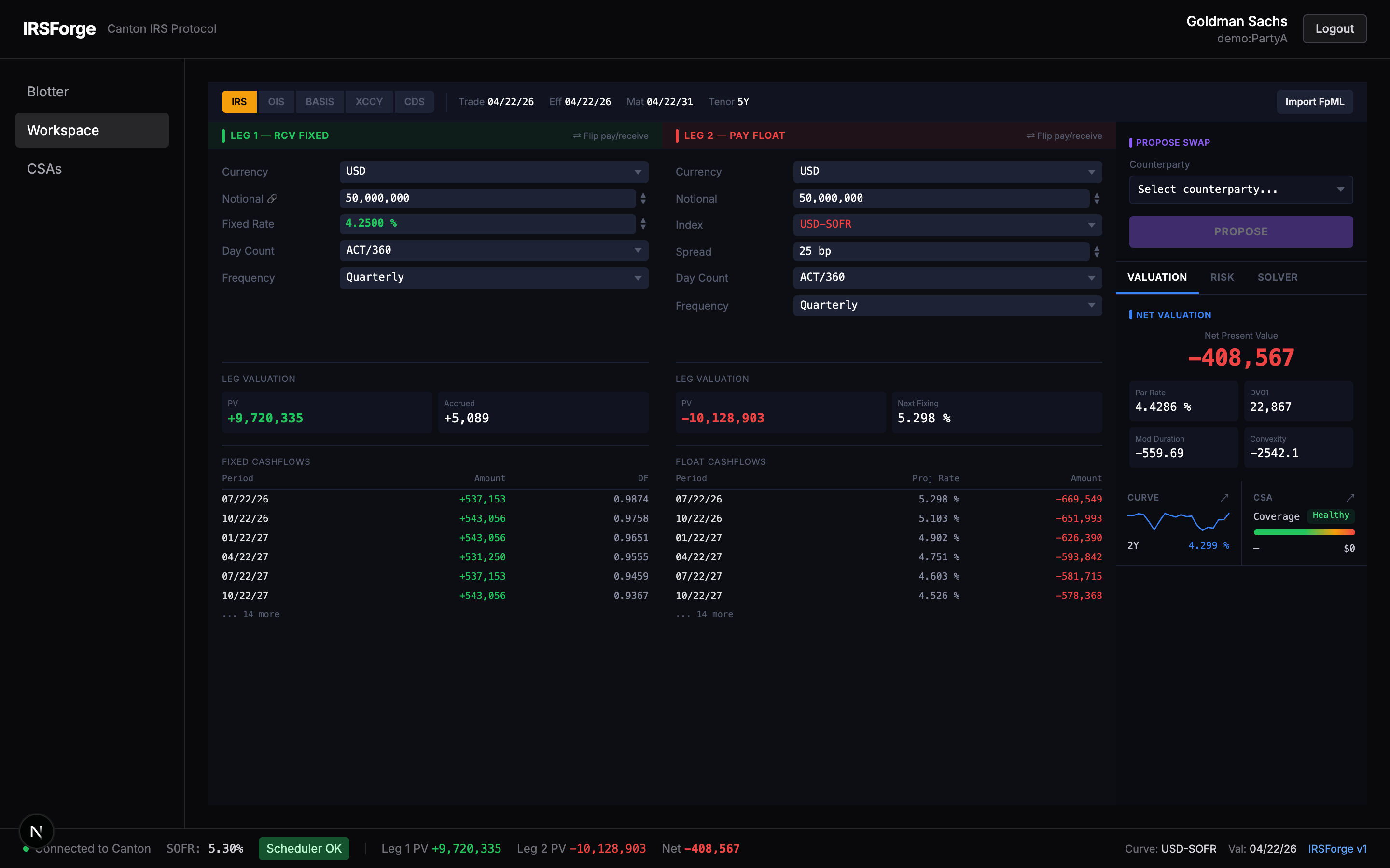 Workspace — reference strip